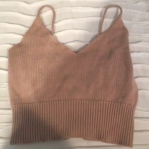 BRANDY MELVILLE light pink knit tank top